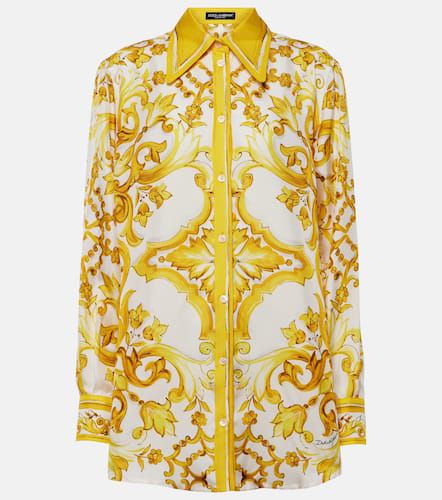 Majolica silk twill shirt - Dolce&Gabbana - Modalova