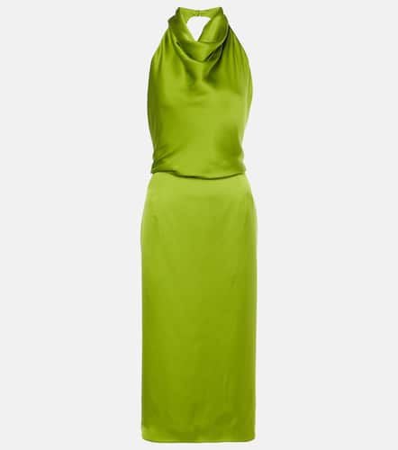 Halterneck silk satin midi dress - Magda Butrym - Modalova