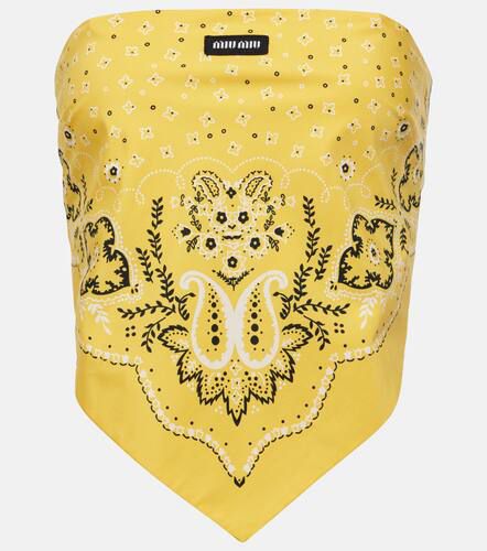 Miu Miu Bandana cotton bandeau top - Miu Miu - Modalova