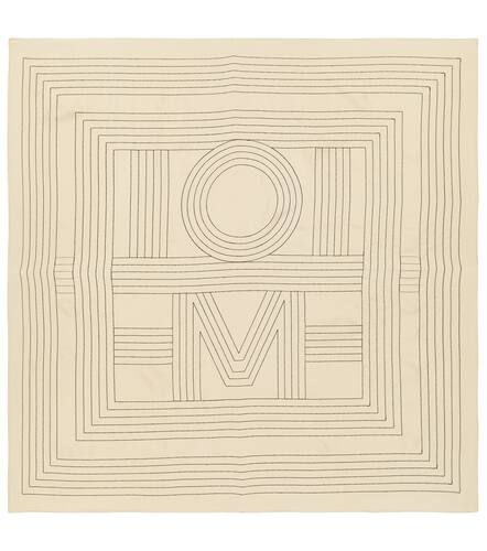 Toteme Logo embroidered silk scarf - Toteme - Modalova