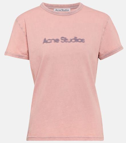 Camiseta en jersey de algodón con logo - Acne Studios - Modalova