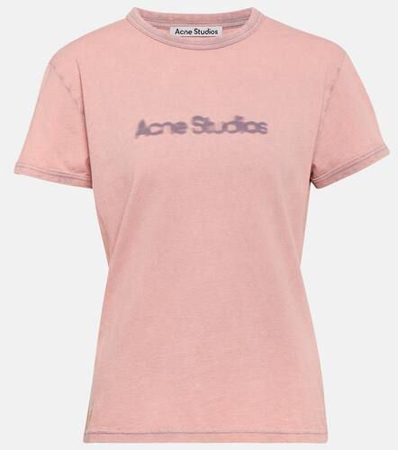 T-shirt in jersey di cotone con logo - Acne Studios - Modalova