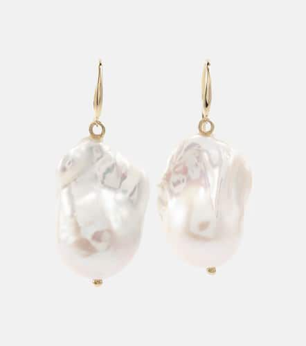 Kt drop earrings with baroque pearls - Mateo - Modalova