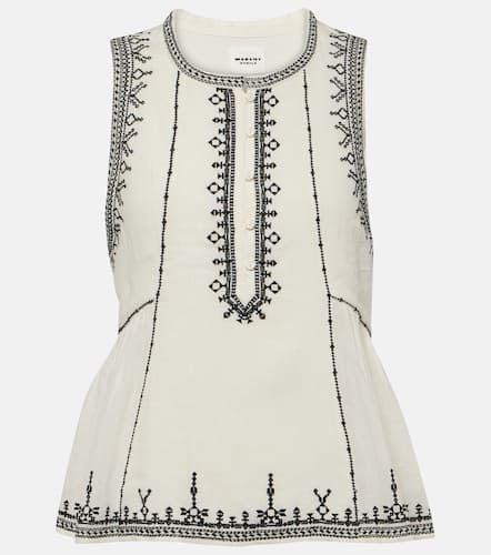 Pagos embroidered cotton top - Marant Etoile - Modalova