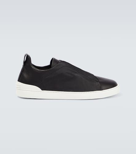 Triple Stitch leather sneakers - Zegna - Modalova