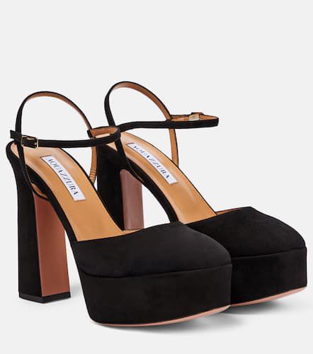 Groove Plateau suede platform pumps - Aquazzura - Modalova