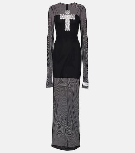 X Kim vestido largo de tul adornado - Dolce&Gabbana - Modalova