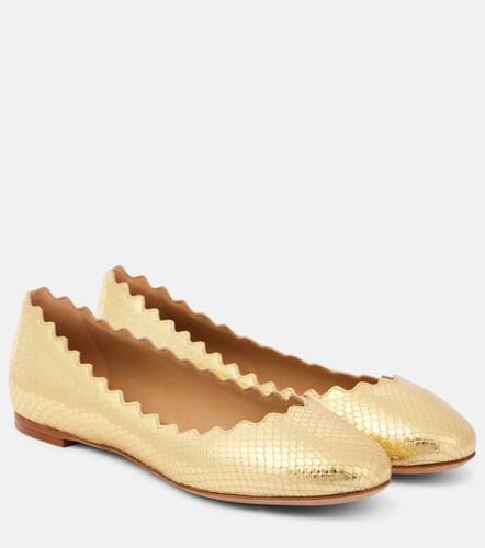 Chloé Ballerinas Lauren aus Metallic-Leder - Chloe - Modalova