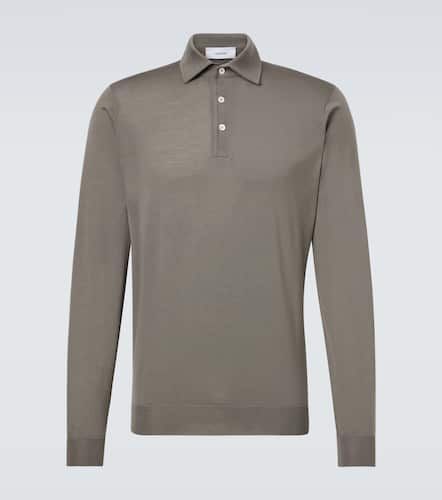 Polo in maglia di lana vergine a coste - Lardini - Modalova