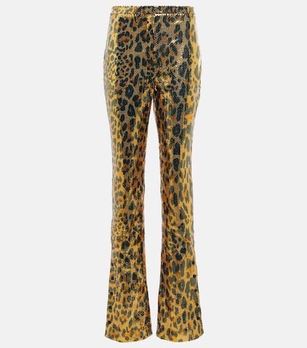 Sequined high-rise slim pants - Rabanne - Modalova