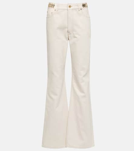 Embellished high-rise flared jeans - Rabanne - Modalova