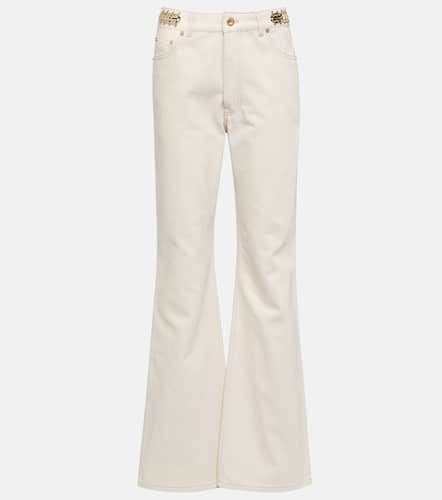 Embellished high-rise flared jeans - Rabanne - Modalova