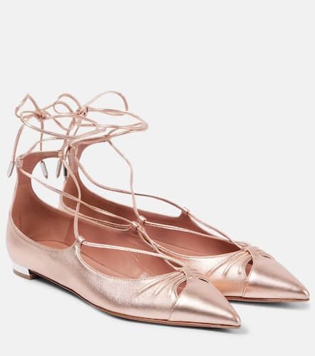 Ballerinas Gabi aus Metallic-Leder - Aquazzura - Modalova