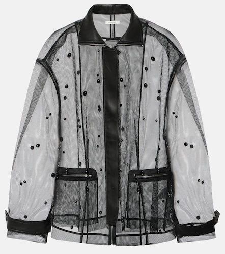 Beaded tulle bomber jacket - Jacques Wei - Modalova