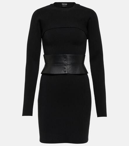 Belted wool-blend minidress - Tom Ford - Modalova