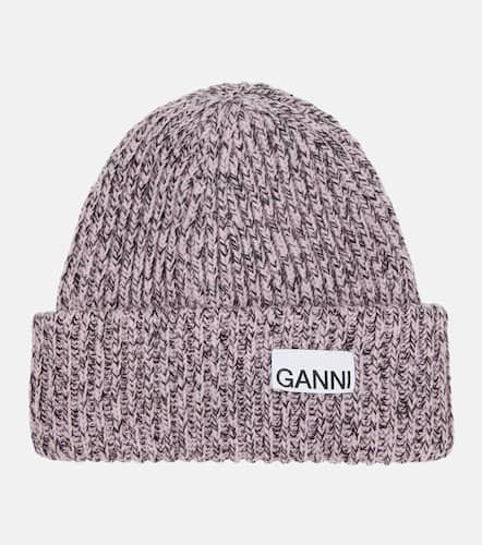 Ganni Ribbed-knit wool-blend beanie - Ganni - Modalova
