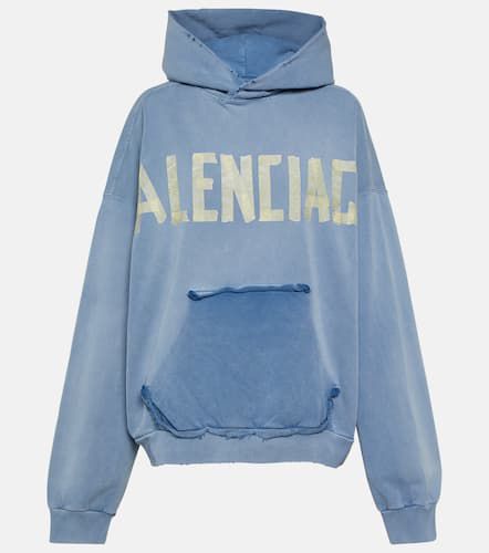 Hoodie Tape Type aus Baumwoll-Fleece - Balenciaga - Modalova