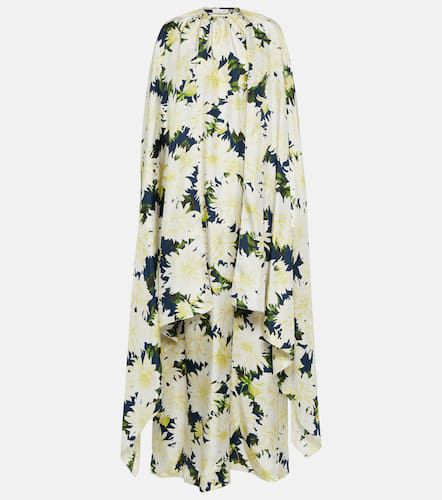 Floral silk cape gown - Oscar de la Renta - Modalova