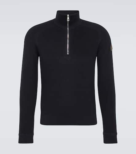 Cotton and cashmere half-zip sweater - Moncler - Modalova