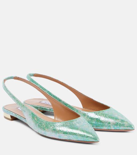 Slingback-Ballerinas Purist aus Metallic-Leder - Aquazzura - Modalova