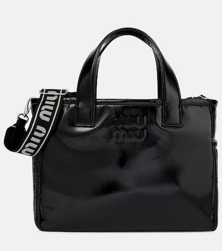 Miu Miu Large leather-trimmed tote - Miu Miu - Modalova