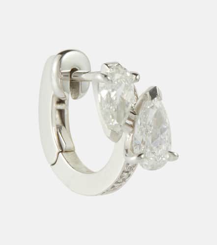 Serti Sur Vide 24kt white gold single earring with diamonds - Repossi - Modalova