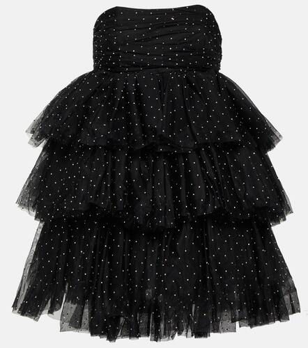 Embellished strapless tulle minidress - Rotate - Modalova