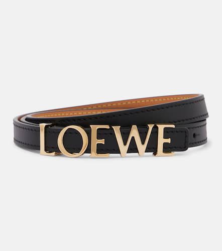 Loewe Slim logo leather belt - Loewe - Modalova