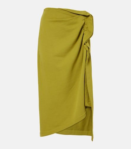 Gathered cotton midi skirt - Dries Van Noten - Modalova
