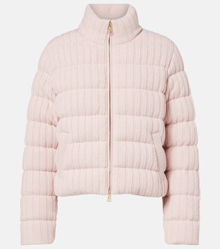 Wool and cashmere down cardigan - Moncler - Modalova