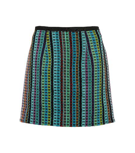 Checked cotton terry miniskirt - Marine Serre - Modalova