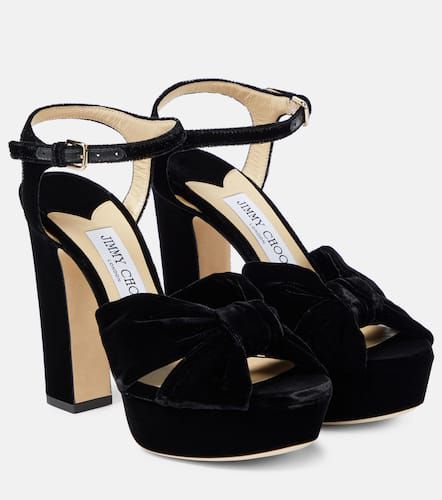 Plateausandalen Heloise 120 aus Samt - Jimmy Choo - Modalova