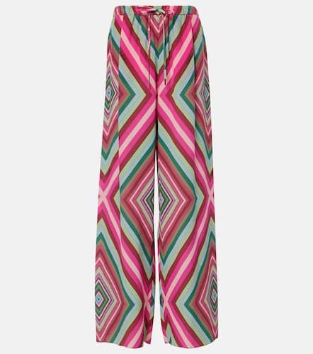 Printed silk palazzo pants - Valentino - Modalova