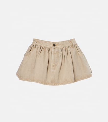 Miu Miu Ruffled denim miniskirt - Miu Miu - Modalova