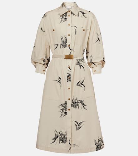 Robe chemise en coton à fleurs - Moncler - Modalova