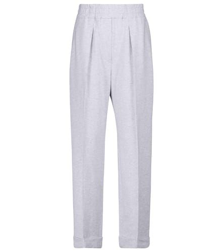 Pantalones de algodón de tiro alto - Brunello Cucinelli - Modalova