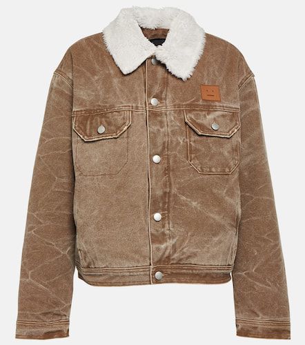 Cotton denim jacket with shearling - Acne Studios - Modalova