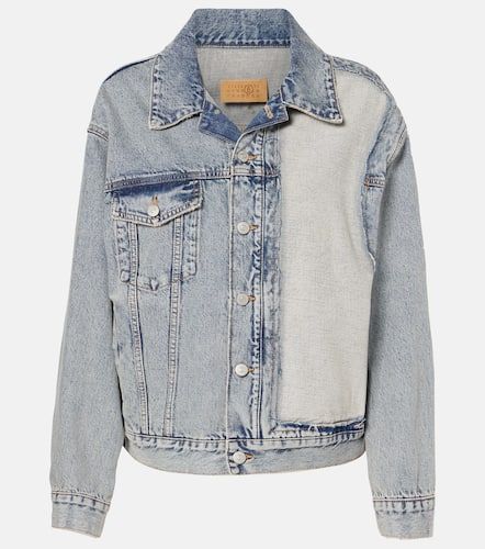 Chaqueta de denim con patchwork - MM6 Maison Margiela - Modalova