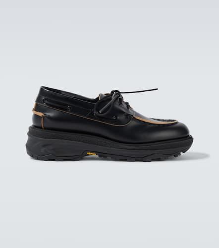 Sacai Leather platform boat shoes - Sacai - Modalova