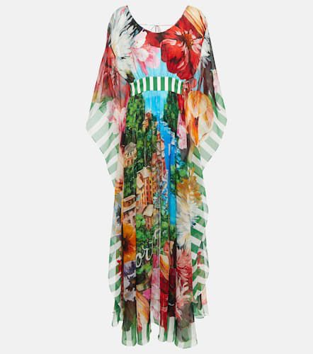 Portofino printed silk chiffon gown - Dolce&Gabbana - Modalova