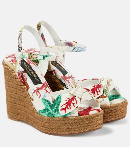Sandalias con cuña Capri Cava estampadas - Dolce&Gabbana - Modalova