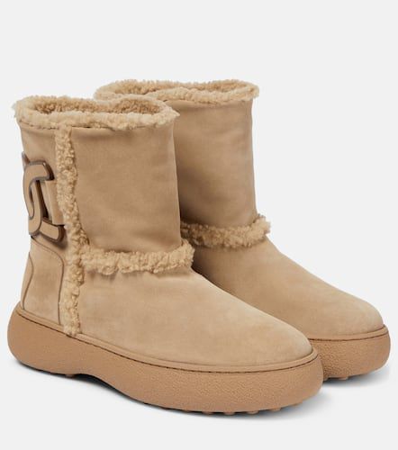 Suede and shearling ankle boots - Tod's - Modalova