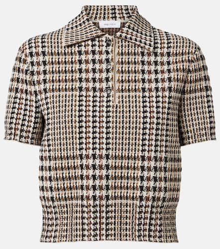 Cropped checked polo sweater - Alexander McQueen - Modalova