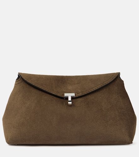 Clutch T-Lock aus Veloursleder - Toteme - Modalova