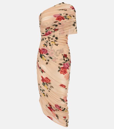 Floral draped asymmetric midi dress - Magda Butrym - Modalova