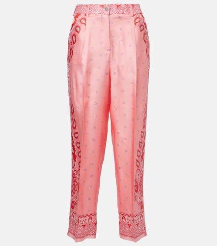 Etro Paisley silk straight pants - Etro - Modalova