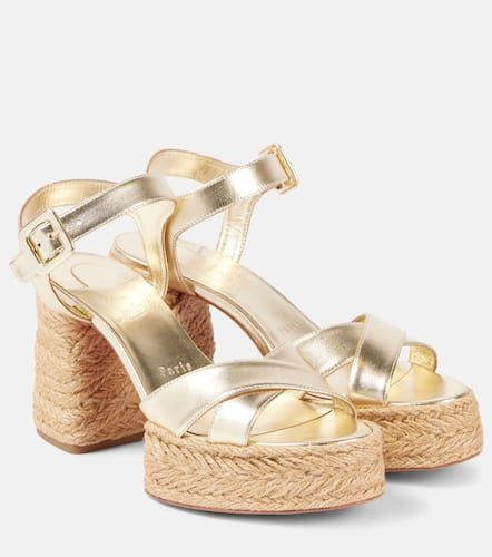Plateausandalen Calakala 85 aus Metallic-Leder - Christian Louboutin - Modalova