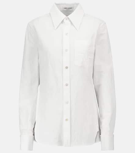 Camicia in cotone e lino - Saint Laurent - Modalova