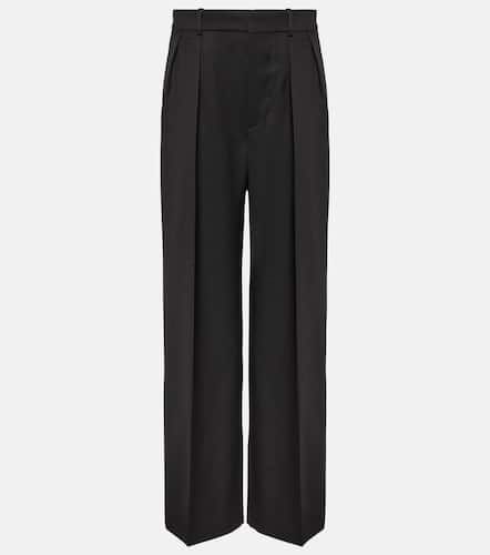 Pleated virgin wool wide-leg pants - Wardrobe.NYC - Modalova