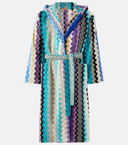 Bata de baño Giacomo de rizo de algodón con capucha - Missoni - Modalova